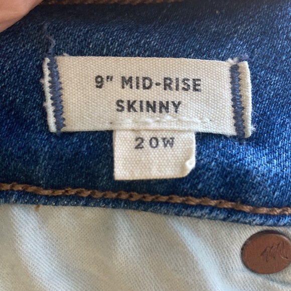 Madewell 9” Mid-Rise skinny Jeans Plus Size - Picture 7 of 7